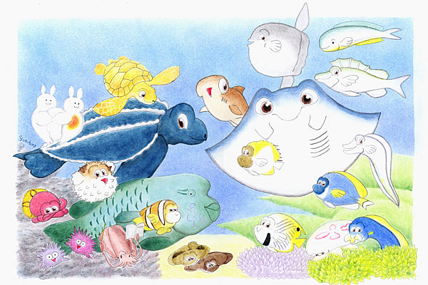 海のいきものイラスト 魚 なかまたち